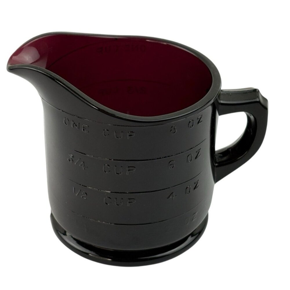 *Vintage Measuring Cup Amythest Purple Glass 8 Oz 1 Cup Mid Century Rare